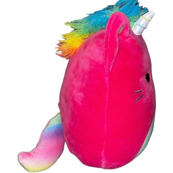 Squishmallow 8” Lizette the pink Caticorn with rainbow Mane and Belly Plush - Picture 8 of 12